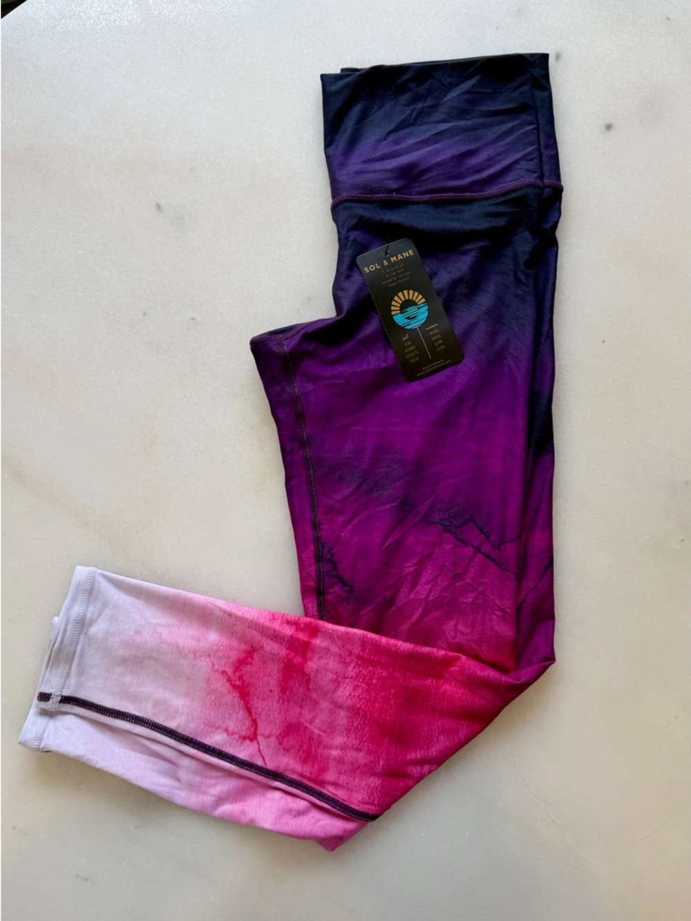 SOL & MANE, Women’s Ombre Purple-Pink Leggings